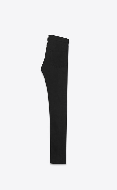 skinny jeans in worn black stretch denim